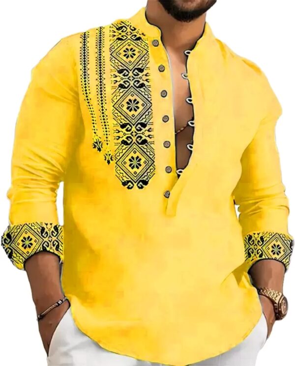 Men Printed Cotton Blend Straight Kurta